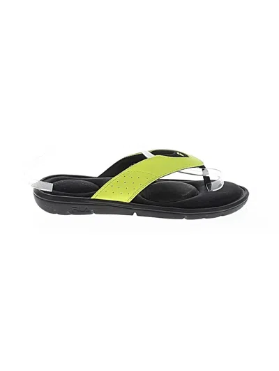 Pre-owned Fila Flip Flops In Green