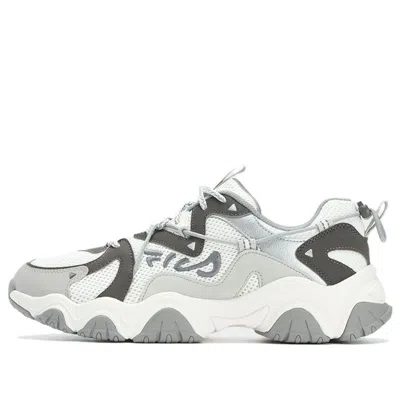 Fila Fluid 4 Sneakers 'white Grey Silver' In Gray