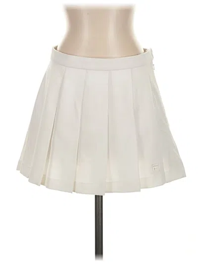 Pre-owned Fila Formal Skirt In White