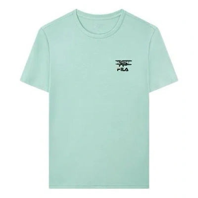 Fila Funny Logo Printing Sports Round Neck Short Sleeve Green