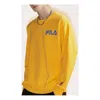 Fila Fusion Alphabet Logo Printing Sports Round Neck Pullover Unisex Yellow