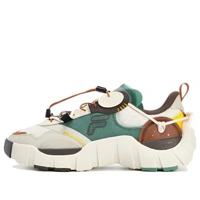 Fila Fusion Bone Sneakers 'white Green Brown' In Multi