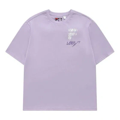 Fila Fusion Casual Logo Tee 'lilac' In Purple