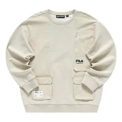 Fila Fusion Collection Change The Game Logo Sweatshirt 'beige' In Neutral