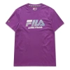 Fila Fusion Colorful Basic Round Neck Short Sleeve Couple Style Purple