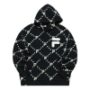 Fila Fusion Logo Out Of Box Hoodie 'black White'