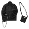 Fila Fusion Sports Functional Multiple Pockets Cargo Stand Collar Woven Jacket Black