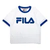 Fila Fusion (wmns)  Alphabet Large Logo Printing Cotton Short Sleeve White
