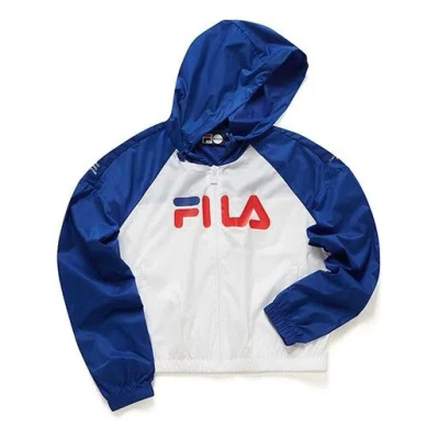 Fila Fusion (wmns)  Hooded Loose Woven Tops Blue In Multi
