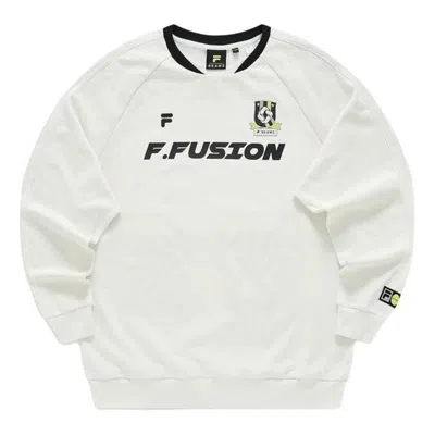 Fila Fusion X Beams Letter Printed Sweater 'white Black'