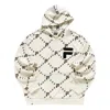 Fila Fusion X Bean Loge Embroidery Hoodie 'white Black'