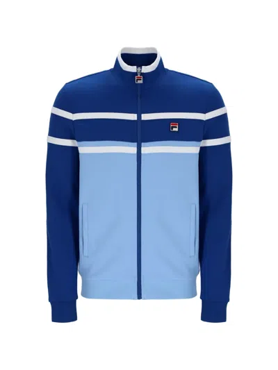 Fila Giovanni Contrast-panel Track Jacket In Blue