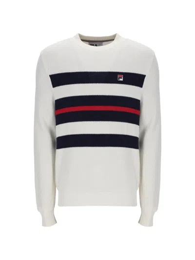 Fila Giuseppe Cotton Sweater In White