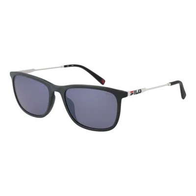 Fila Gray Stainless Steel Sunglasses In Black