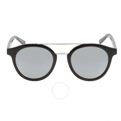 Fila Grey Round Unisex Sunglasses Sf9483 Black 50 In Black / Grey