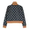 Fila Hamo Women's Tracksuit Jacket All Over Print Jacket Black Iris/cinnamon Stick In Black Iris/cinnamon Stick