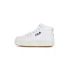 Fila Woman Sneakers White Size 7 Soft Leather In White