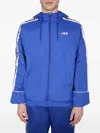 Fila Hooded Stripe Jacket In Blue