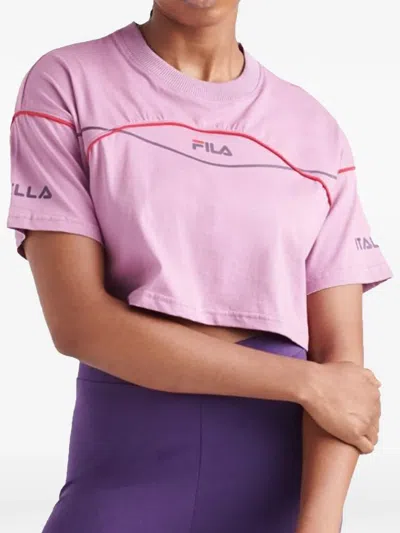 Fila Kana Cropped T-shirt In Pink