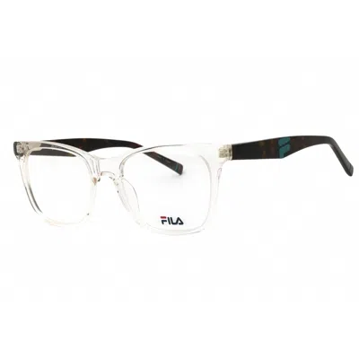 Fila Ladies Transparent Rectangular Eyeglass Frames Vfi175 In Animal Print