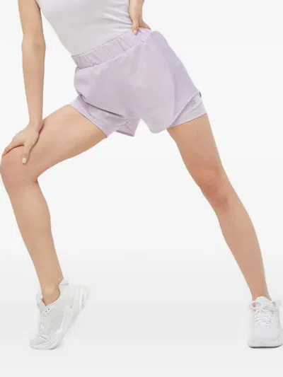 Fila Layered Mesh-panel Shorts In Purple