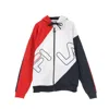 Fila Lazaro Men's Zip Hoodie Diaginal Block Full Jacket Chinese Red In Chinese Red