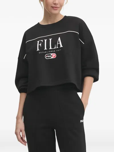 Fila Lewistown Cropped Sweatshirt In Black
