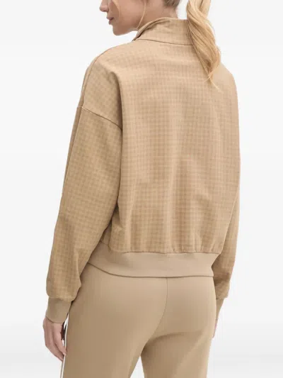 Fila Liebau Patterned Half-zip Sweatshirt In Neutral