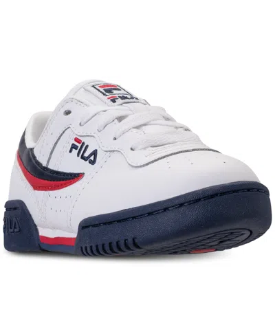 Fila Little Boys' Original Fitness Casual Sneakers From Finish Line In Wht,navy,red