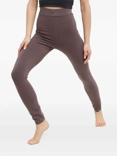 Fila Logo Leggings In Brown