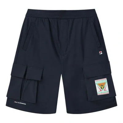Fila Logo Letter Printing Pocket Short Pant Male Blue