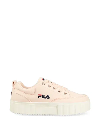 Fila 로고 플랫폼 스니커즈 In Pink