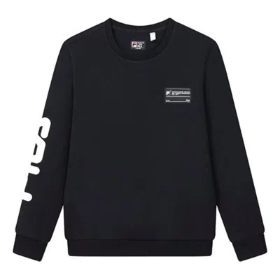 Fila Logo Print Sports Pullover 'black White'