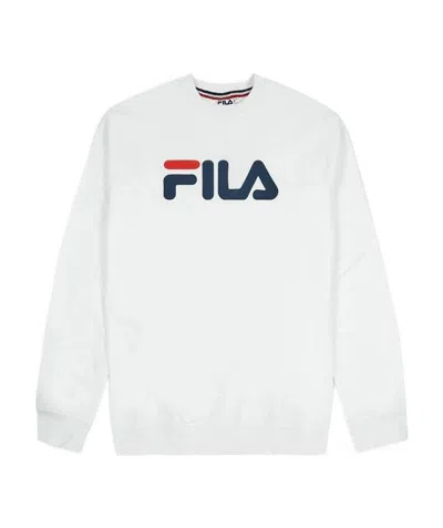 Fila Logo Print Sweater In White