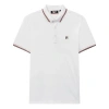 Fila Logo Solid Color Sports Short Sleeve Knitted Polo Shirt For Men White