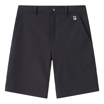 Fila Logo Woven Casual Shorts Blue In Black