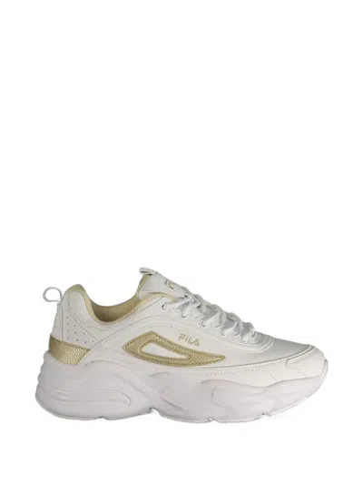 Fila Logo-embroidered Chunky Sneakers In White