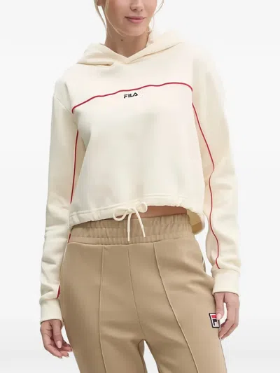Fila 로고 자수 드로스트링 후디 In Neutral