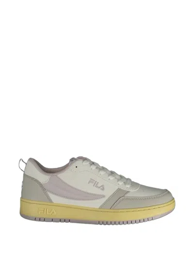 Fila White Polyester Athletic Sneakers In Multi