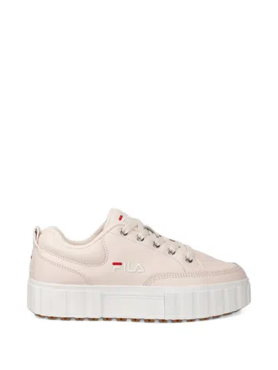 Fila Logo-embroidered Sneakers In Pink