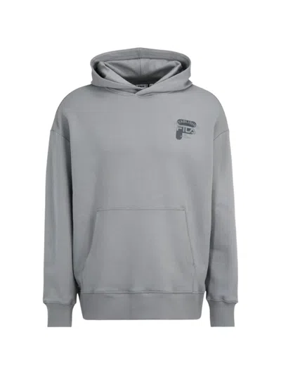 Fila Logo-print Cotton Hoodie In Purple