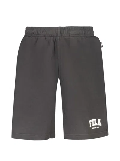 Fila Logo-print Cotton Shorts In Gray