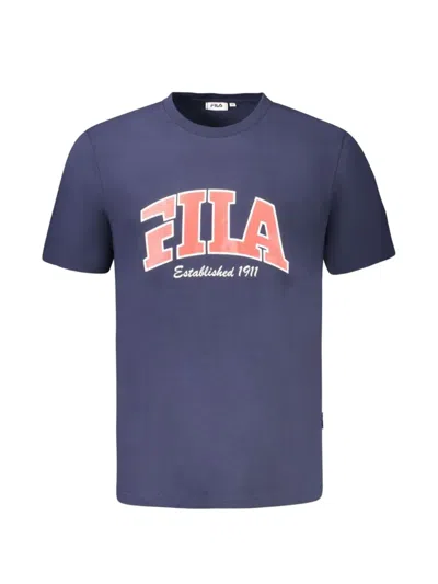 Fila Logo-print Cotton T-shirt In Blue