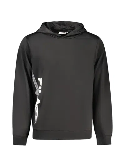Fila Logo-print Hoodie In Black