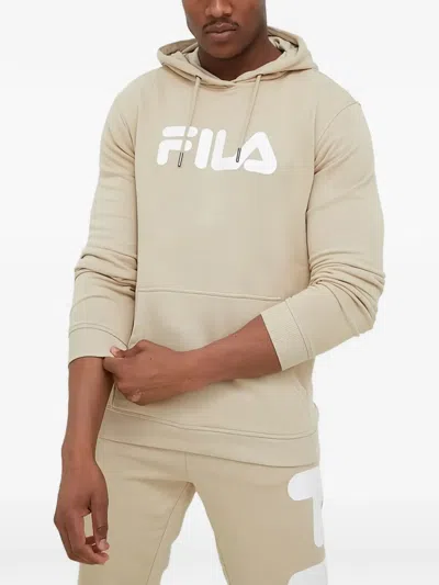 Fila Logo-print Hoodie In Neutral