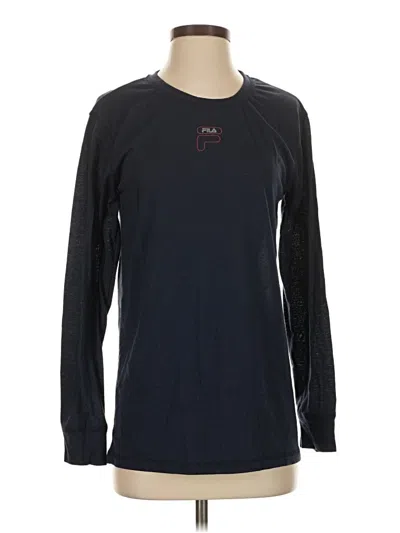 Pre-owned Fila Long Sleeve T-shirt In Black