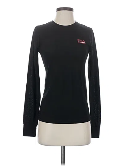 Pre-owned Fila Long Sleeve T-shirt In Black