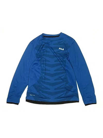Pre-owned Fila Kids'  Long Sleeve T-shirt In Blue