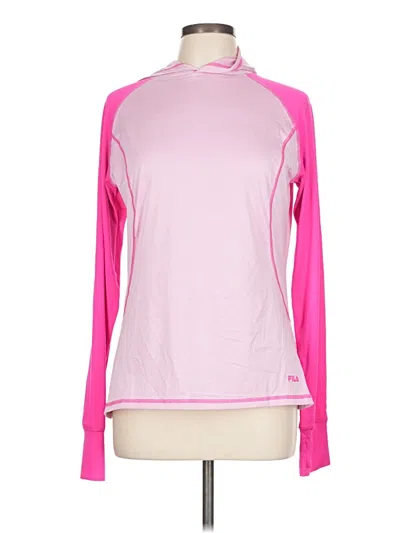 Pre-owned Fila Long Sleeve T-shirt In Pink