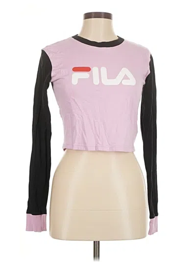 Pre-owned Fila Long Sleeve T-shirt In Pink